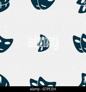 Maske Symbol Zeichen. Nahtlose Muster mit geometrischen Struktur. Vektor Stock Vektor