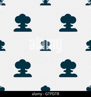 Explosion-Symbol Zeichen. Nahtlose Muster mit geometrischen Struktur. Vektor Stock Vektor