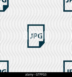 JPG Datei Symbol Zeichen. Nahtlose Muster mit geometrischen Struktur. Vektor Stock Vektor