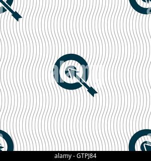 Ziel-Symbol Zeichen. Nahtlose Muster mit geometrischen Struktur. Vektor Stock Vektor