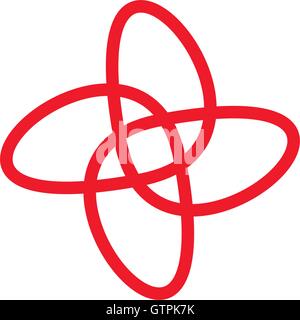 Vektor-Logo zu überqueren. Roten medizinischen Symbol. Isolierte Vektorform. Stock Vektor
