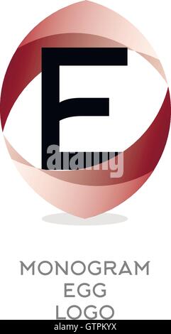Isolierte Vektor Brief e-Logo. Alphabet-Font-Element in lila Oval. Stock Vektor