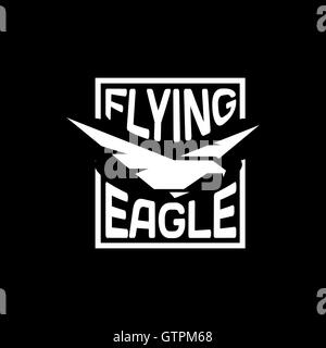 Isolierte Adler Silhouette Vektor-Logo. Vogel-Logo. Flug-Abbildung. Stock Vektor