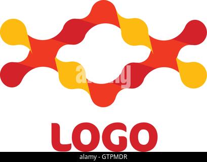 Abstrakte Form-Logo. Wissenschaft-Logo. Chemie-Zeichen. Stock Vektor