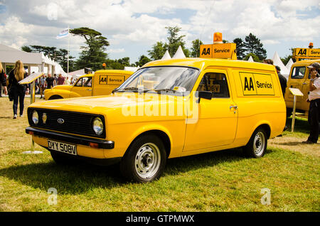 AA Brechen Ausstellungsfahrzeuge in Goodwood Festival der Geschwindigkeit Stockfoto