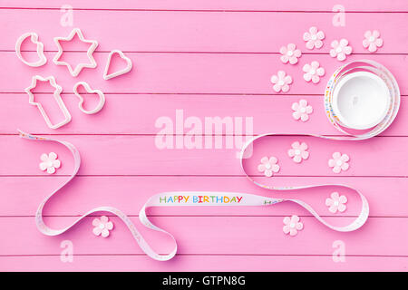 Bunte Happy Birthday Hintergrund mit Exemplar Stockfoto