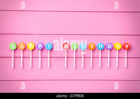 Bunte Happy Birthday Hintergrund mit Exemplar Stockfoto