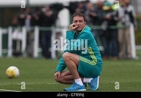 Sao Paulo, Brasilien. 09. Sep, 2016. TREINO tun PALMEIRAS - Cuca Trainer SE Palmeiras, während des Trainings die Fußballakademie. Credit: Foto Arena LTDA/Alamy Live-Nachrichten Stockfoto