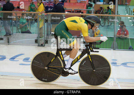 Rio De Janeiro, Brasilien 09 SEP 16: Australiens David Nicholas Rennen in den C3-Herren 3000 Meter Einzelverfolgung am zweiten Tag des Wettbewerbs auf die Paralympischen Spiele 2016 in Rio. Stockfoto