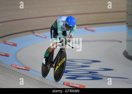 Rio De Janeiro, Brasilien 09 SEP 16: Irlands Eoghan Clifford Rennen in der Herren C3 3000 Meter Einzelverfolgung am zweiten Tag des Wettbewerbs auf die Paralympischen Spiele 2016 in Rio. Stockfoto