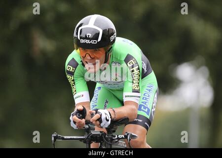 Bristol, UK.  10. September 2016. Tour von Großbritannien Bühne 7a, Zeitfahren.  Edoardo Zardini Credit: Neville Stile/Alamy Live-Nachrichten Stockfoto