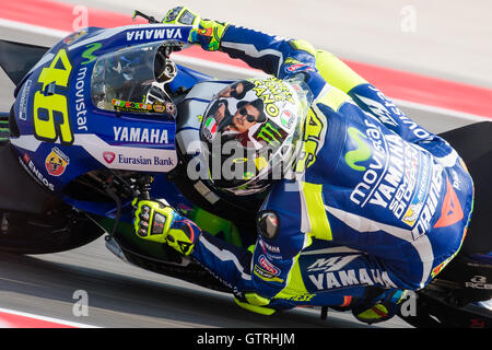 Misano Adriatico, Italien. 9. September 2016. VALENTINO ROSSI fährt während des Trainings der 2016 Moto GP von San Marino in Misano World Circuit in Misano Adriatico, Italien. Bildnachweis: James Gasperotti/ZUMA Draht/Alamy Live-Nachrichten Stockfoto