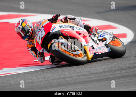 Misano Adriatico, Italien. 9. September 2016. DANI PEDROSA Repsol Honda Team fährt während des Trainings der 2016 Moto GP von San Marino in Misano World Circuit in Misano Adriatico, Italien. Bildnachweis: James Gasperotti/ZUMA Draht/Alamy Live-Nachrichten Stockfoto