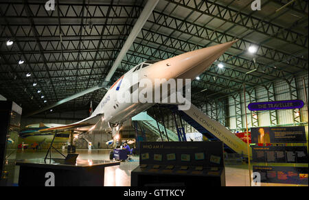 Concorde G-BOAA auf dem Display im Osten Fortune in Schottland Stockfoto