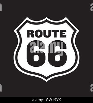 Route 66-Straßenschild-Vektor-design Stock Vektor