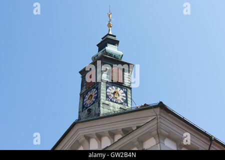 Das Rathaus in Ljubljana Stockfoto