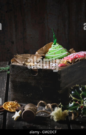 Weihnachten Handarbeit gemustert Pfefferkuchen Stockfoto