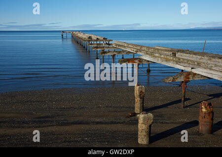 Historischen Hafen von Punta Arenas, die entlang der Magellan-Straße in Patagonien, Chile Stockfoto