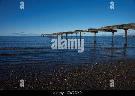 Historischen Hafen von Punta Arenas, die entlang der Magellan-Straße in Patagonien, Chile Stockfoto