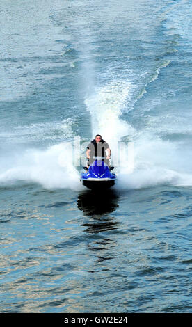 Recreational Bootfahren. / Jet Ski Stockfoto