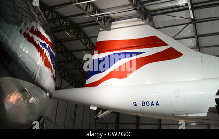 Concorde G-BOAA auf dem Display im Osten Fortune in Schottland Stockfoto