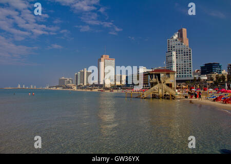 Strand in Tel Aviv Israel Stockfoto