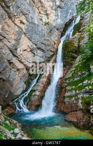 Wasserfall Savica, Slowenien Stockfoto