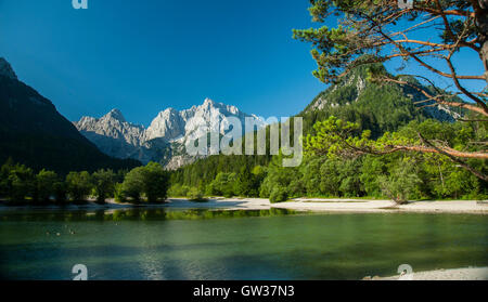 Jasna-See, Kranjska Gora, Slowenien Stockfoto