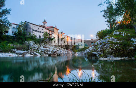 Stadt Kanal Ob Soci, Slowenien Stockfoto