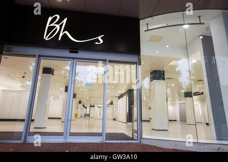 Ein leeres speichern BHS in Solihull, West Midlands. Stockfoto