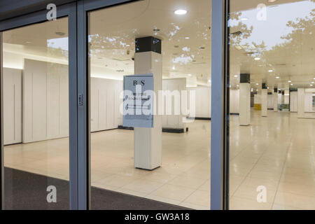 Ein leeres speichern BHS in Solihull, West Midlands. Stockfoto