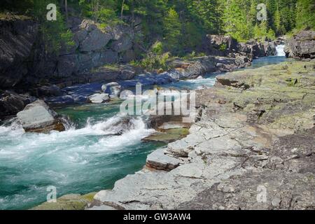 McDonald Creek, Glacier National Park, Montana Stockfoto