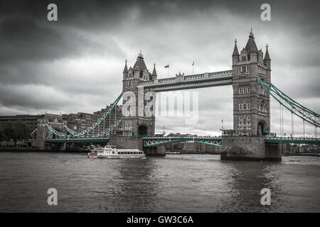 Schöne Aussicht auf London Tower Bridge Stockfoto