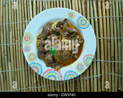 Hammel Niere gebraten. Uigurische Gericht zentrale asiatische Küche Stockfoto