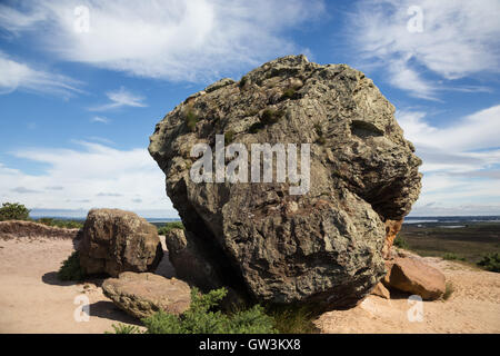 Agglestone Rock, Studland Bay, Isle of Purbeck Dorset, Sommer 2016 Stockfoto