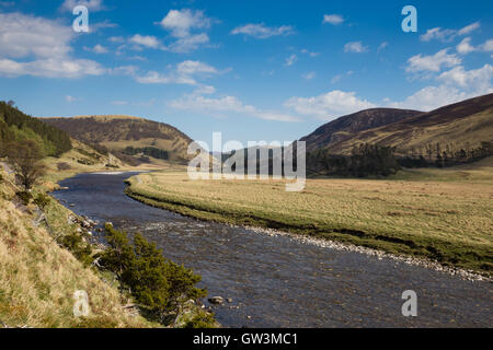 Die Findhorn-Tal, Northern Highlands von Schottland, Mai 2016 Stockfoto