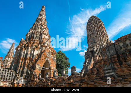 Thai-Tempel von Wat Chaiwatthanaram, Ayutthaya, Thailand Stockfoto