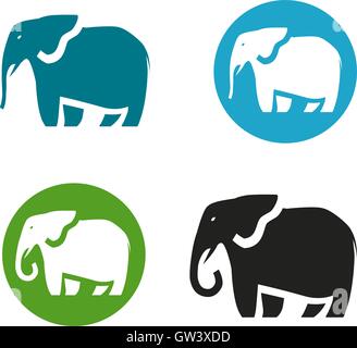 Elefant Vektor-Logo. Tiere-Symbol oder das symbol Stock Vektor