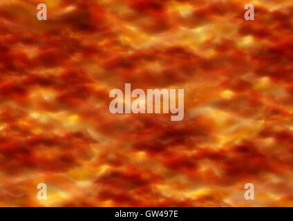 Feurigen Himmel mit nahtlosen Orange Wolken Stock Vektor