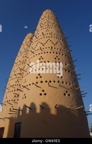 Taube-lofts, Taube Türme, Katara Cultural Village, Doha, Katar Stockfoto