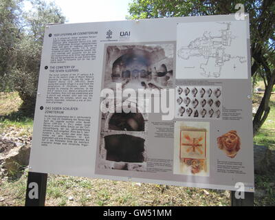 Die Siebenschläfer von Ephesus, Türkei ("Gefährten der Höhle") Stockfoto