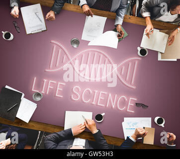 DNA-Helix Life Science Grafikkonzept Stockfoto