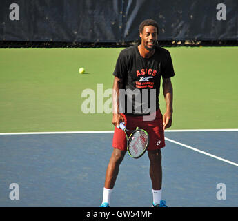 Queens, NY. 8. September 2016.  Gael Monfils üben vor seinem USA öffnen Halbfinale. © Veronica Bruno/Alamy Stockfoto