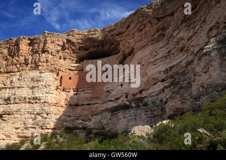 Montezuma Castle National Monument schützt in der Nähe von Camp Verde, Arizona Stockfoto