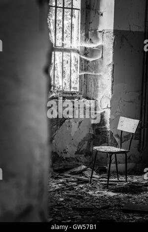 Volterra, Italien - September 2016: Verlassenen psychiatrischen Krankenhaus in Volterra. Es war die Heimat von mehr als 6.000 Geisteskranke aber Stockfoto