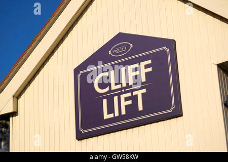 Der Cliff Lift - Southend On Sea, Essex, England. Ende des Sommers 2016 Stockfoto