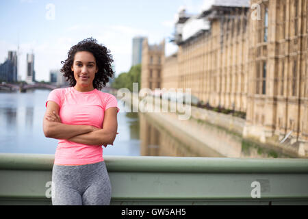 Porträt eines Mädchens Fitness in london Stockfoto