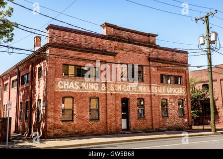 König Lebensmittel Lieferung Lager, 410 Osten Wasser Straße, Charlottesville, Virginia Stockfoto