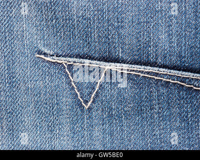 Textur von Jeans hautnah Stockfoto