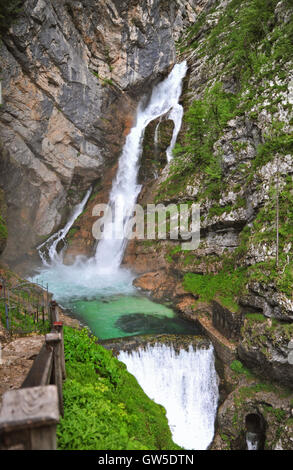 Wasserfall Savica, Slowenien Stockfoto